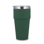 Thermosbeker met keramisch binnenwerk en transparant deksel 500 ml kleur olijfgroen vijfde weergave