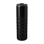 RVS thermosbeker met textuur aan de onderkant, 460 ml kleur zwart tweede weergave