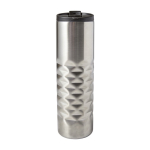 RVS thermosbeker met textuur aan de onderkant, 460 ml kleur zilver eerste weergave