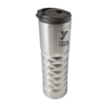 RVS thermosbeker met textuur aan de onderkant, 460 ml kleur zilver derde weergave