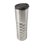 RVS thermosbeker met textuur aan de onderkant, 460 ml kleur zilver vijfde weergave