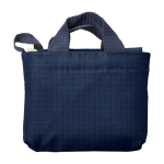 Boodschappentas van Oxford-stof met bijpassend etui om op te vouwen kleur blauw eerste weergave