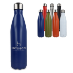 Fles van gerecycled roestvrij staal met zilveren dop 750 ml