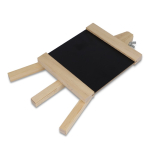 Krijtbord op houten ezel met krijt voor kleine berichten kleur naturel
