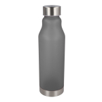 Herbruikbare RPET fles met lekvrije dop en frosted afwerking 600 ml kleur zwart