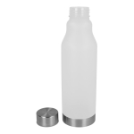 Herbruikbare RPET fles met lekvrije dop en frosted afwerking 600 ml kleur wit derde weergave