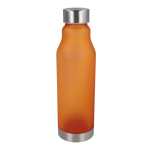 Herbruikbare RPET fles met lekvrije dop en frosted afwerking 600 ml kleur oranje derde weergave