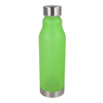 Herbruikbare RPET fles met lekvrije dop en frosted afwerking 600 ml kleur appel groen
