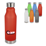 Herbruikbare RPET fles met lekvrije dop en frosted afwerking 600 ml