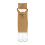 Klassieke fles van gerecycled glas met kurken dop 500 ml kleur doorzichtig tweede weergave