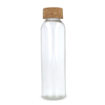 Klassieke fles van gerecycled glas met kurken dop 500 ml kleur doorzichtig derde weergave