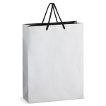 Papieren cadeautas met hengsels en zwarte binnenzijde 30x12x40 cm kleur zilver