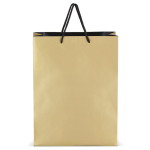 Papieren cadeautas met hengsels en zwarte binnenzijde 30x12x40 cm kleur goud tweede weergave