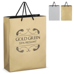 Papieren cadeautas met hengsels en zwarte binnenzijde 30x12x40 cm