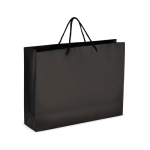 Papieren cadeautas met hengsels en zwarte binnenzijde 40x12x30 cm kleur zwart tweede weergave