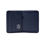 Polyester portfolio met opbergruimte en notitieblok Workday kleur blauw tweede weergave