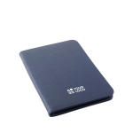 Polyester portfolio met opbergruimte en notitieblok Workday kleur blauw met jouw bedrukking