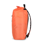 Rolltop RPET rugzak met klein voorvak met rits 20L kleur oranje vierde weergave