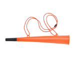 Plastic toeter met bijpassend koord, ideaal voor evenementen kleur oranje eerste weergave
