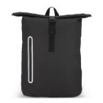 Rolltop rugzak van PU met reflecterende details 20L kleur zwart tweede weergave