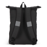 Rolltop rugzak van PU met reflecterende details 20L kleur zwart vijfde weergave