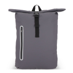 Rolltop rugzak van PU met reflecterende details 20L kleur grijs tweede weergave