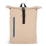 Rolltop rugzak van PU met reflecterende details 20L kleur beige tweede weergave