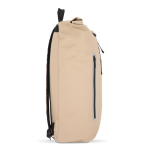 Rolltop rugzak van PU met reflecterende details 20L kleur beige derde weergave