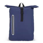 Rolltop rugzak van PU met reflecterende details 20L kleur donkerblauw tweede weergave