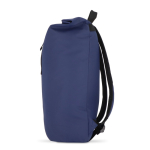 Rolltop rugzak van PU met reflecterende details 20L kleur donkerblauw vierde weergave