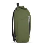 Rolltop rugzak van PU met reflecterende details 20L kleur olijfgroen derde weergave