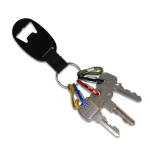 Sleutelhanger met opener en 5 haakjes om sleutels aan te hangen kleur zwart