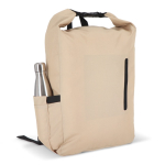 Opvouwbare RPET rugzak met gespsluiting aan de bovenkant 20L kleur beige zesde weergave
