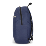 Rugzak van RPET met voorvak en kleine reflecterende details kleur donkerblauw vierde weergave
