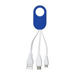 Oplaadkabelset voor personalisatie met korte kabels van 5,5 cm kleur blauw eerste weergave