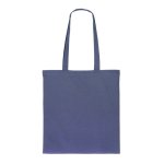 Dagelijkse tas van biologisch katoen met lange hengsels 140 g/m² kleur donkerblauw tweede weergave