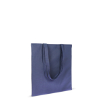 Dagelijkse tas van biologisch katoen met lange hengsels 140 g/m² kleur donkerblauw derde weergave