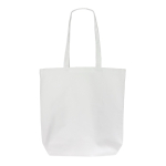 Tas van biologisch katoen met zijvouw en lange hengsels 270 g/m² kleur wit tweede weergave
