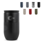 Thermosbeker van roestvrij staal met drukknopdeksel 320 ml