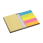 Hardcover set met kleefnotities in meerdere maten en kleuren kleur zwart zesde weergave