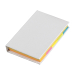 Hardcover set met kleefnotities in meerdere maten en kleuren kleur wit achtste weergave
