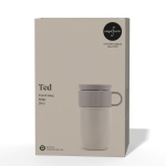 Thermosbeker van roestvrij staal met klein handvat 280 ml kleur beige tweede weergave
