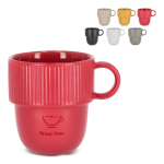 Stapelbare porseleinen mok met klein bovenhandvat 270 ml