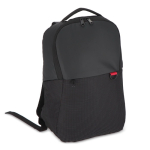 Laptoprugzak van jacquard en PU met trolleyband 15.6 inch kleur zwart