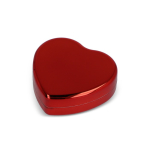 Lippenbalsem in metalen hartvormige houder kleur rood derde weergave