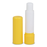 Lippenbalsem van gerecycled materiaal in diverse kleuren kleur geel