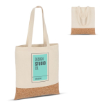 Katoenen tas met kurkdetail aan de onderzijde 170 g/m²