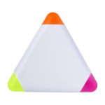 3 plastic fluorescerende markeerstiften bedrukken Triangle kleur wit eerste weergave