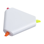 3 plastic fluorescerende markeerstiften bedrukken Triangle kleur wit vijfde weergave
