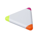 3 plastic fluorescerende markeerstiften bedrukken Triangle kleur wit zevende weergave